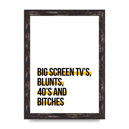Big Screen Tvs" Wall Art - A4 framed