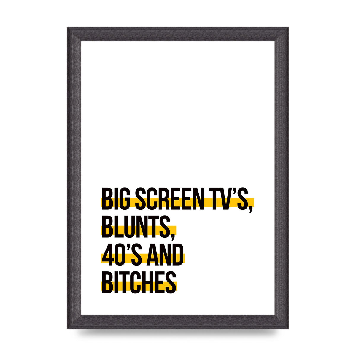 Big Screen Tvs" Wall Art - A4 framed