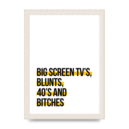 Big Screen Tvs" Wall Art - A4 framed