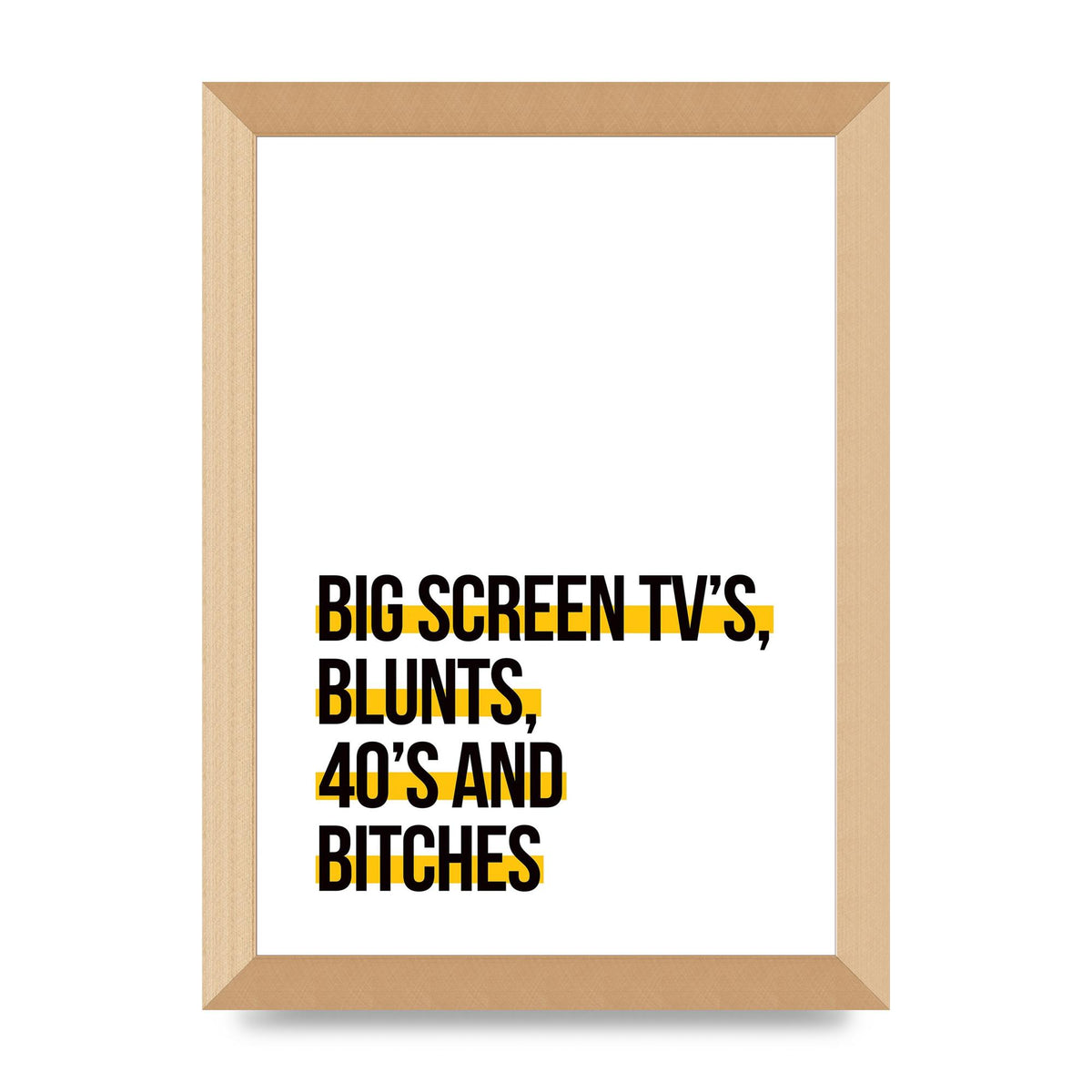 Big Screen Tvs" Wall Art - A4 framed