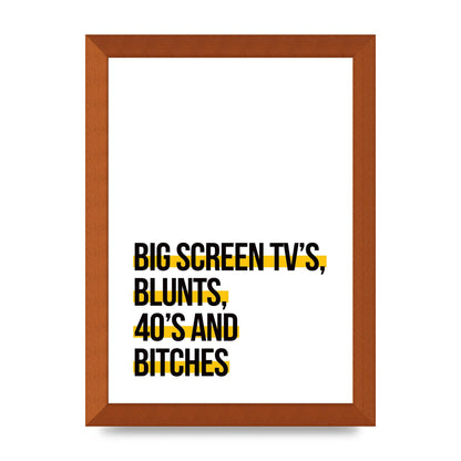 Big Screen Tvs" Wall Art - A4 framed
