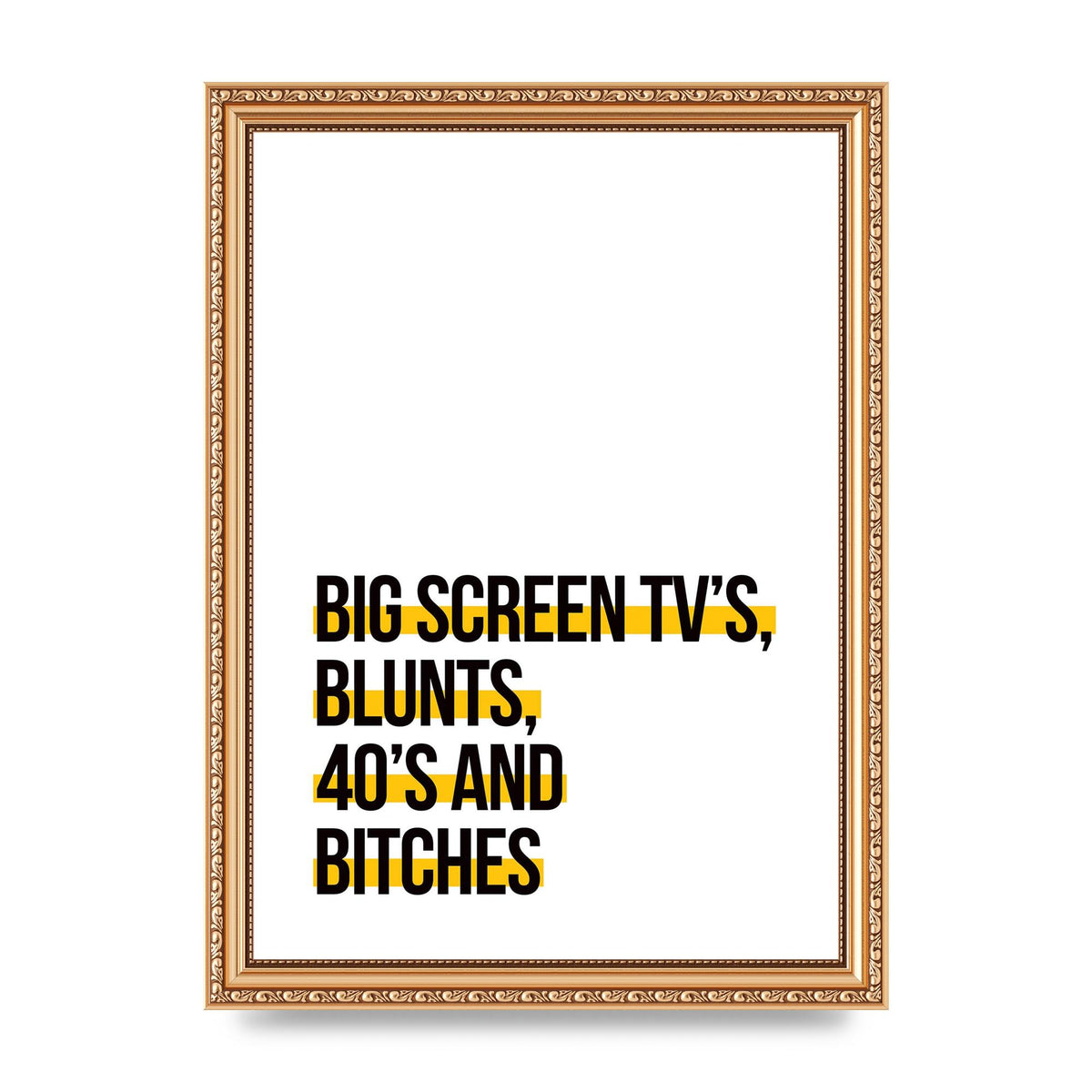 Big Screen Tvs" Wall Art - A4 framed