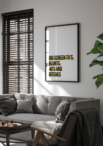 Big Screen Tvs" Wall Art - living room 1