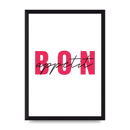 Bon Appetit" Art For The Home - A4 framed