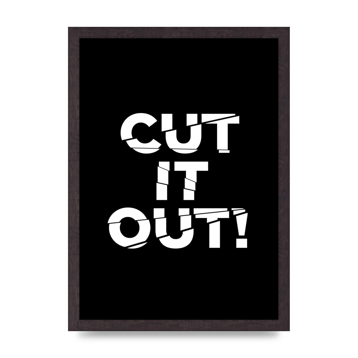 Cut It Out" Printed Poster - A3 framed