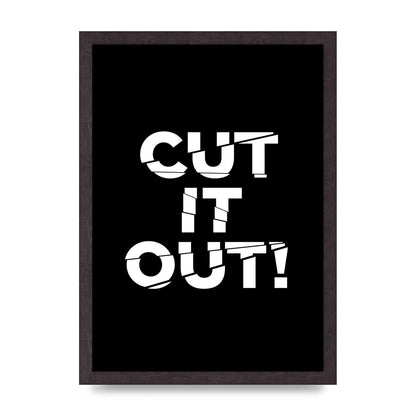 Cut It Out" Printed Poster - A3 framed