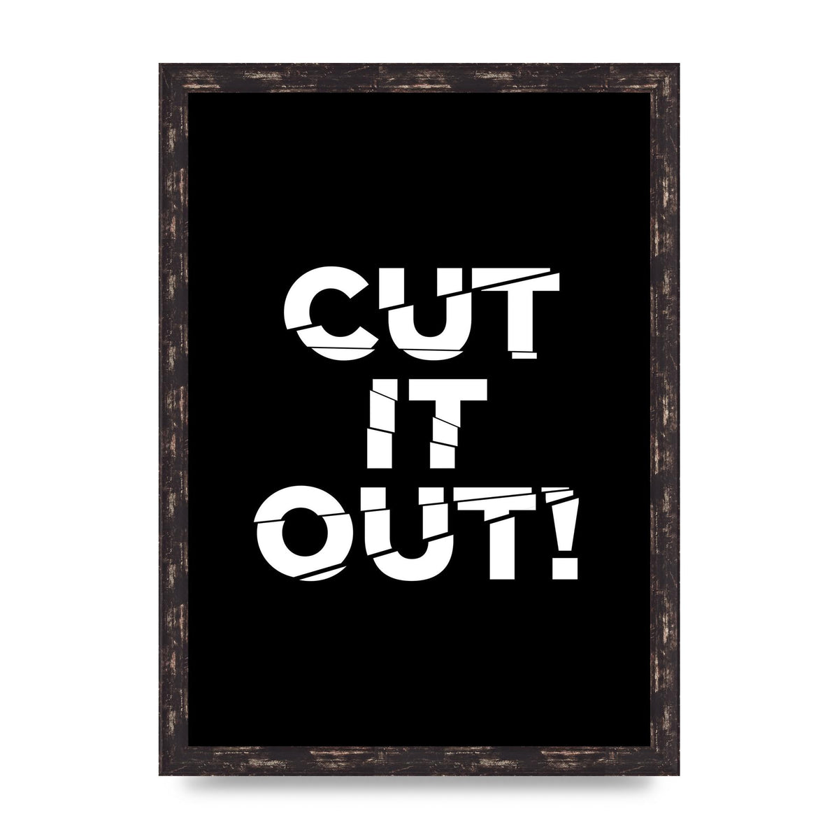 Cut It Out" Printed Poster - A3 framed