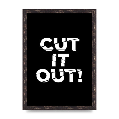 Cut It Out" Printed Poster - A3 framed