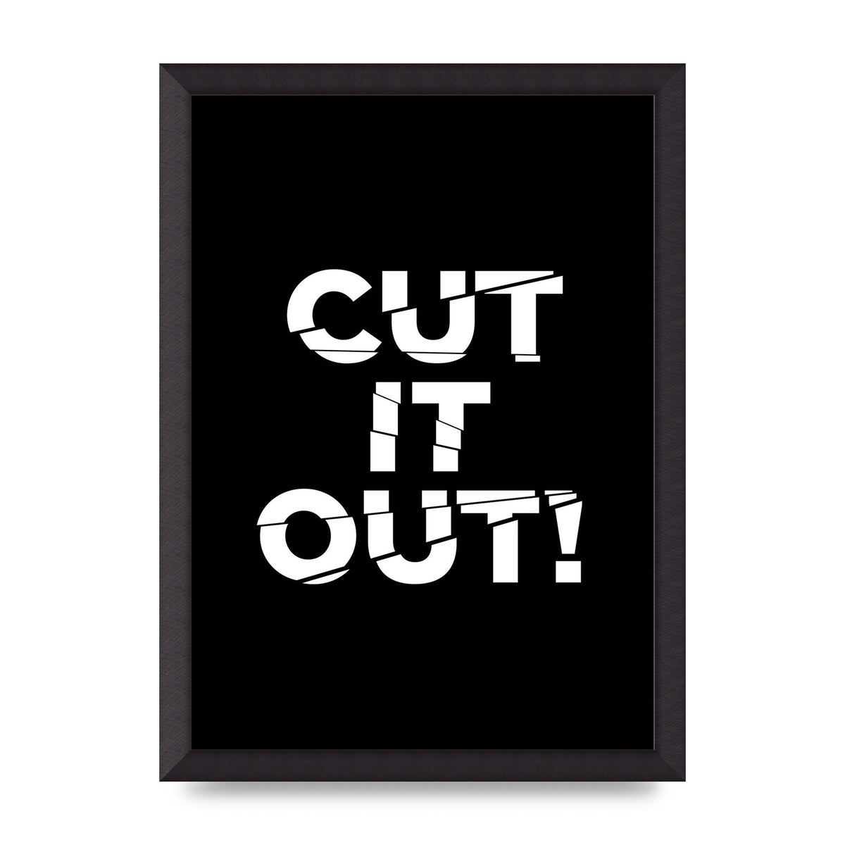 Cut It Out" Printed Poster - A3 framed