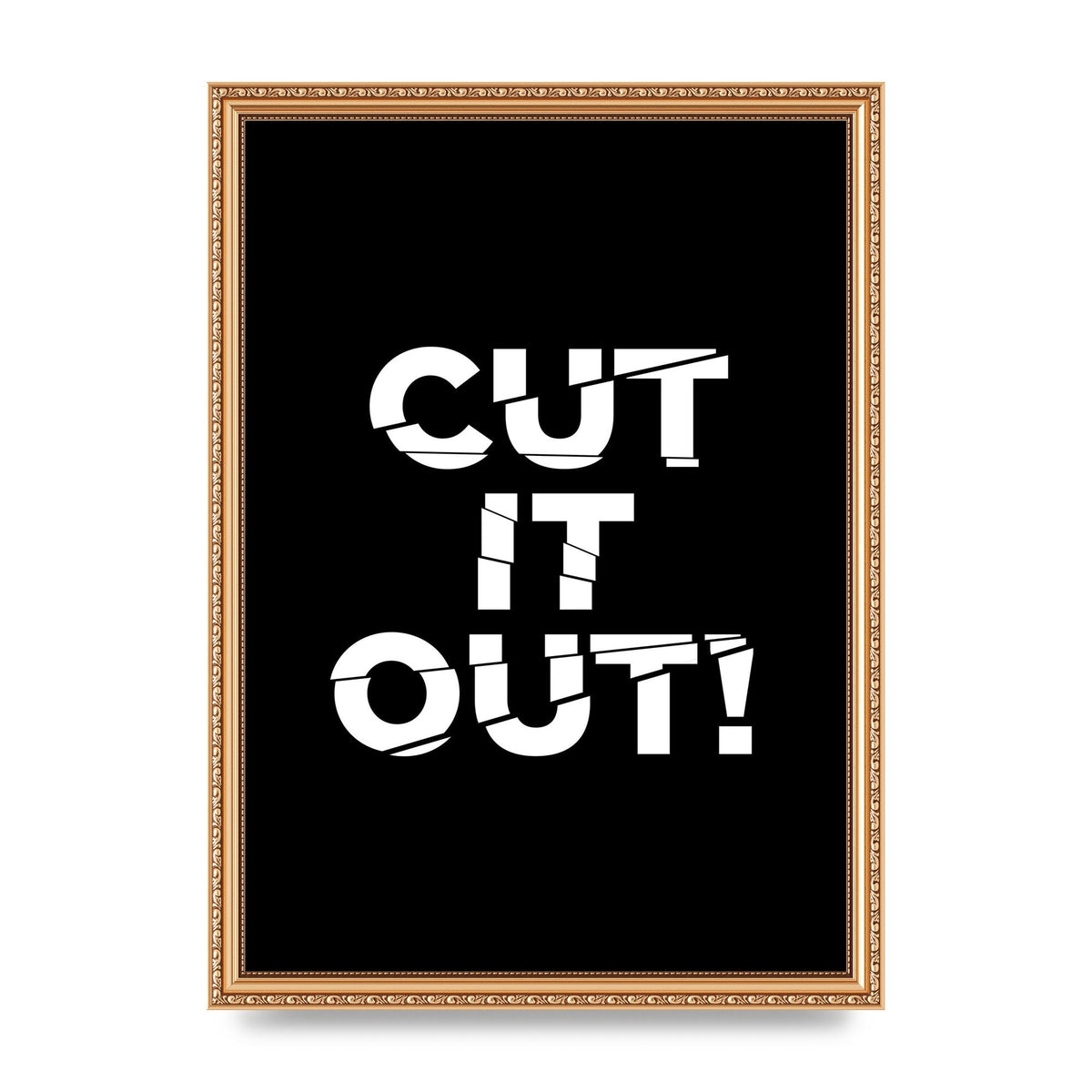 Cut It Out" Printed Poster - A3 framed