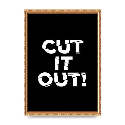 Cut It Out" Printed Poster - A3 framed