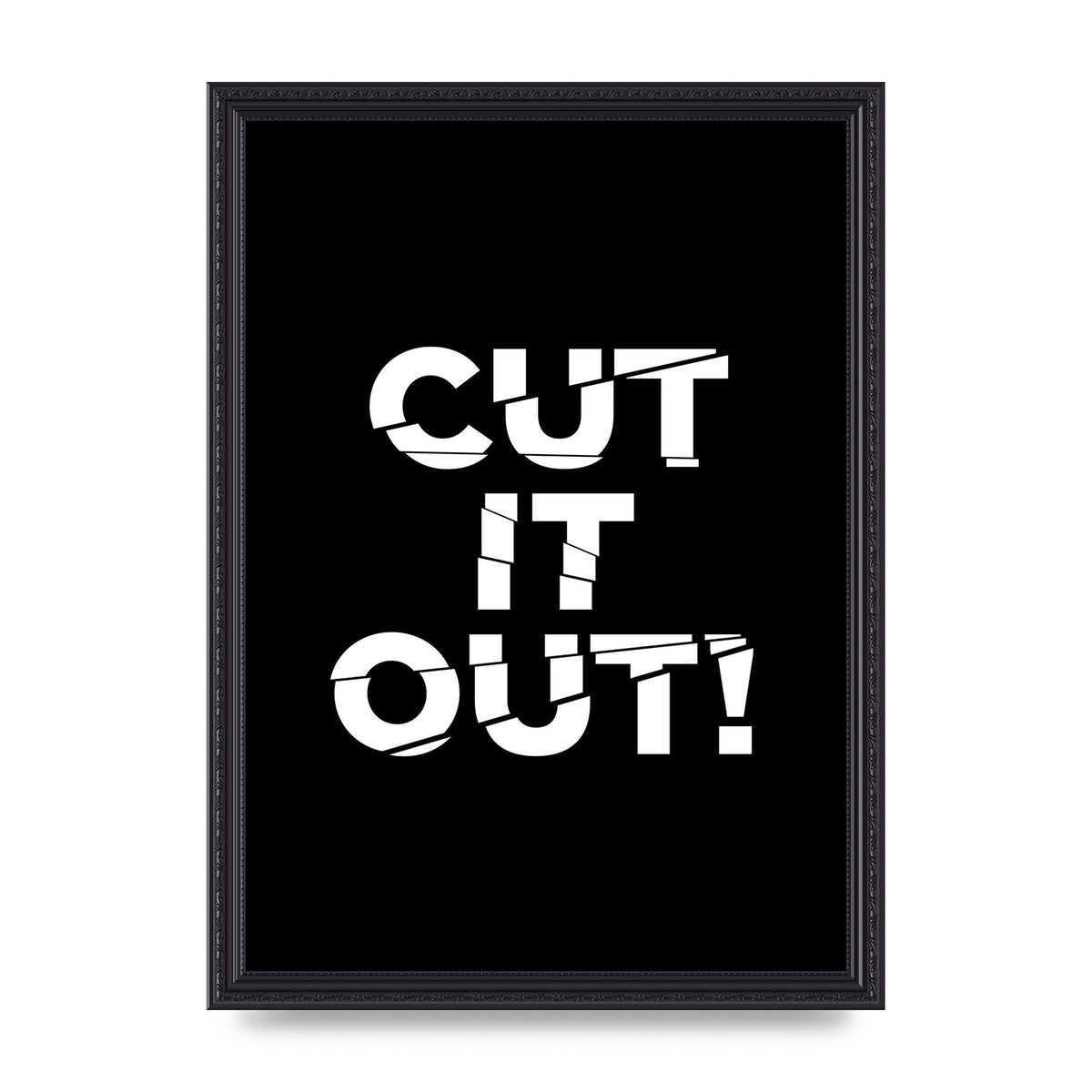 Cut It Out" Printed Poster - A3 framed
