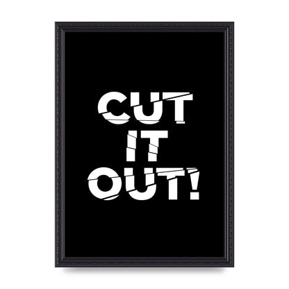 Cut It Out" Printed Poster - A3 framed