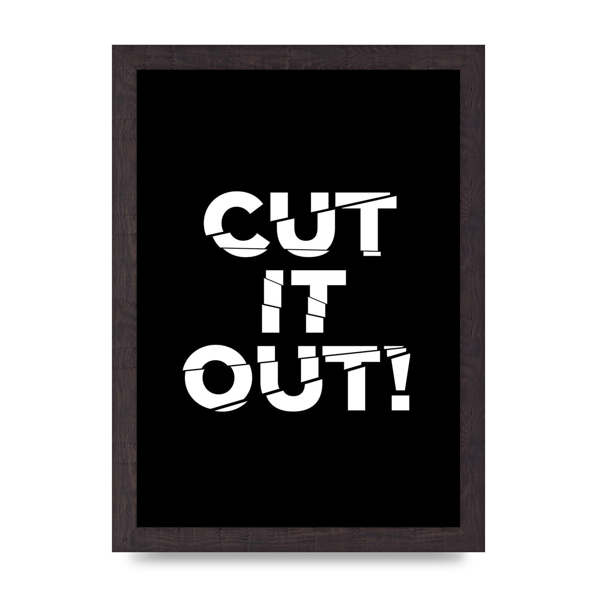 Cut It Out" Printed Poster - A4 framed