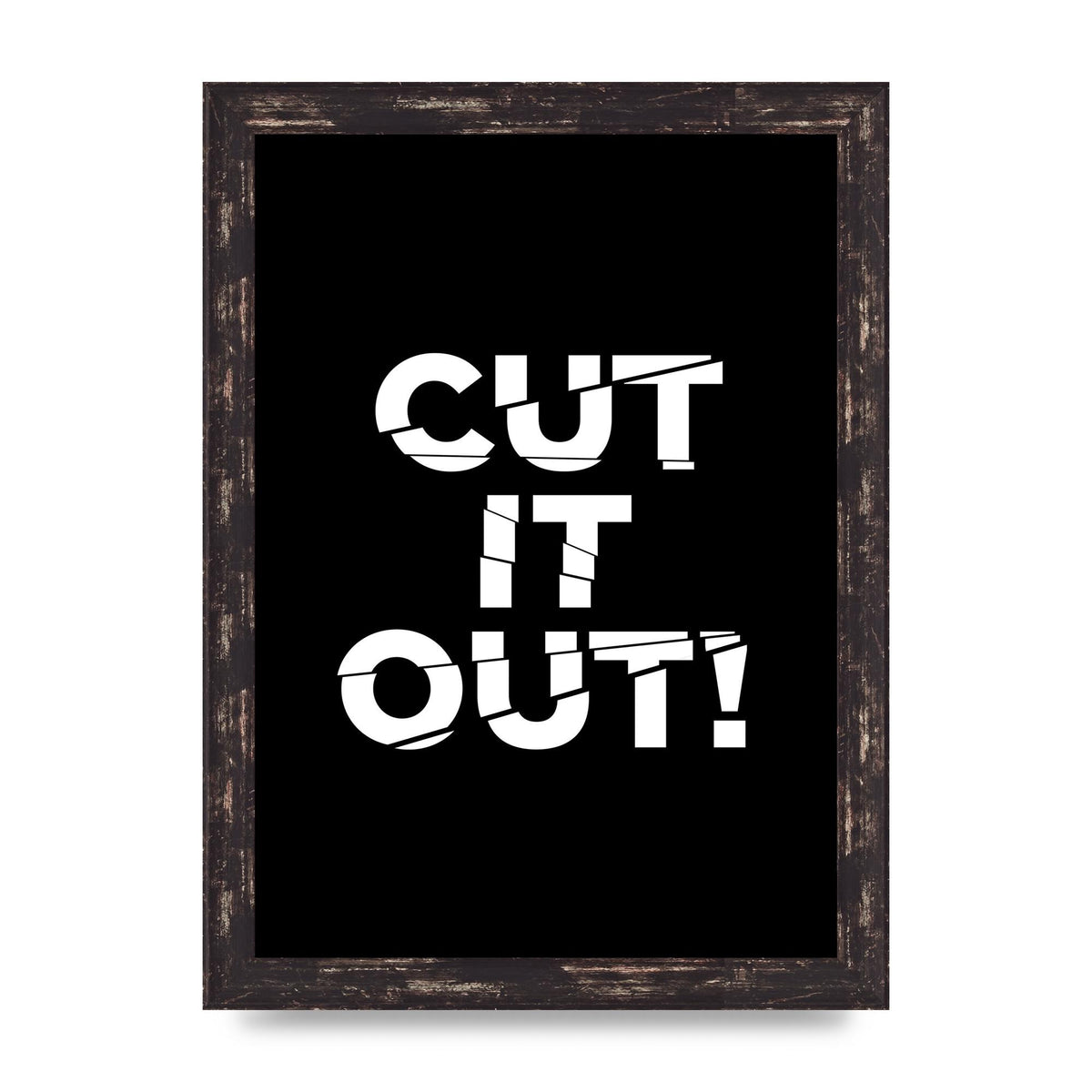 Cut It Out" Printed Poster - A4 framed