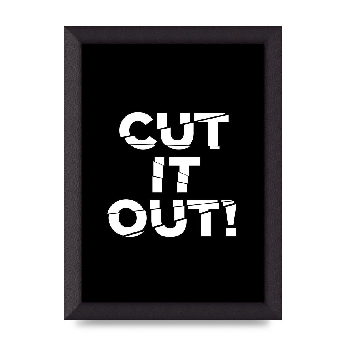 Cut It Out" Printed Poster - A4 framed