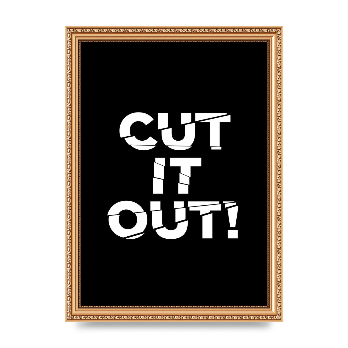 Cut It Out" Printed Poster - A4 framed