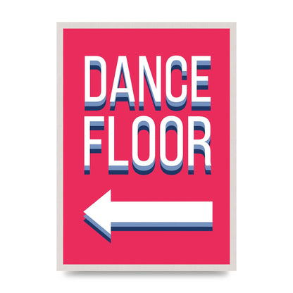 Dance Floor Left" Wall Art - A2 framed