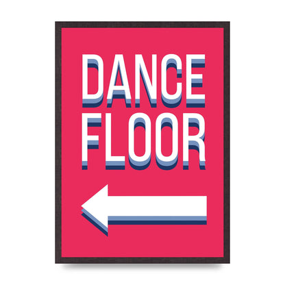 Dance Floor Left" Wall Art - A2 framed