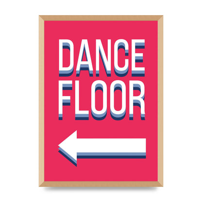 Dance Floor Left" Wall Art - A2 framed