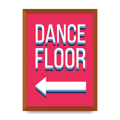 Dance Floor Left" Wall Art - A3 framed