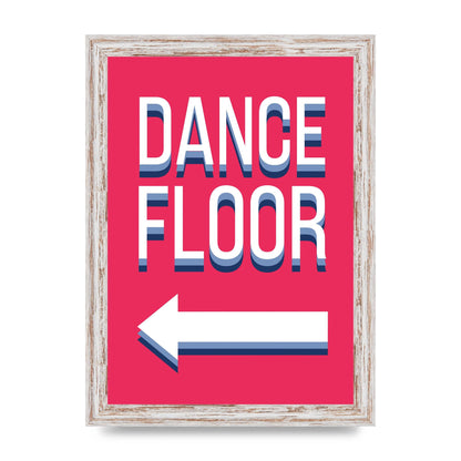 Dance Floor Left" Wall Art - A4 framed