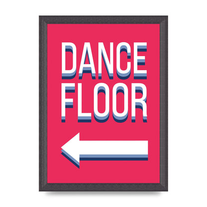 Dance Floor Left" Wall Art - A4 framed