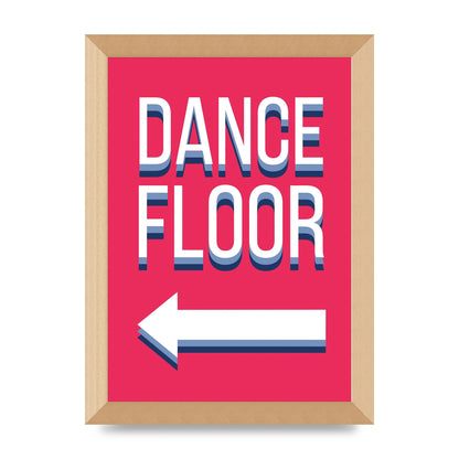 Dance Floor Left" Wall Art - A4 framed