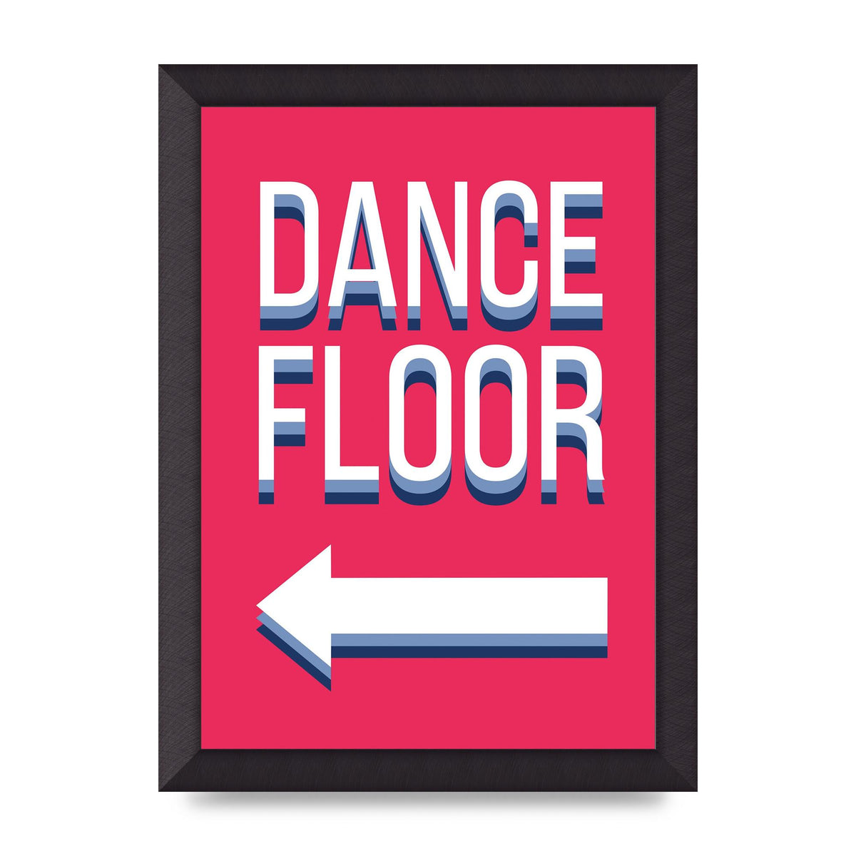 Dance Floor Left" Wall Art - A4 framed