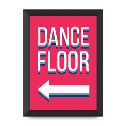 Dance Floor Left" Wall Art - A4 framed