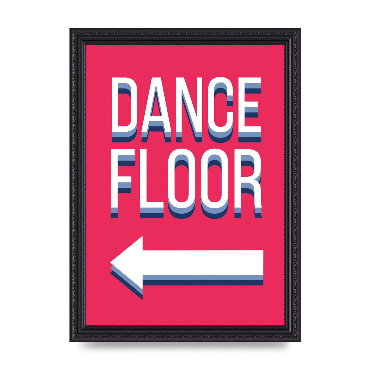 Dance Floor Left" Wall Art - A4 framed