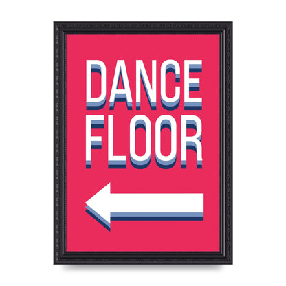 Dance Floor Left" Wall Art - A4 framed