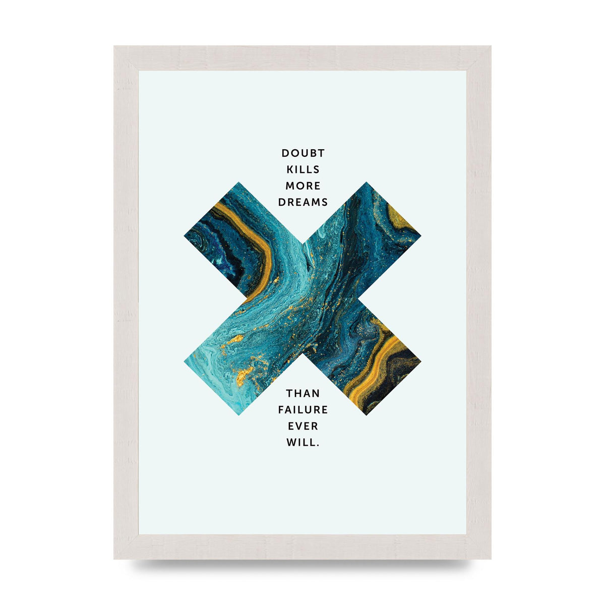 Doubt Kills More Art For The Home - A4 framed