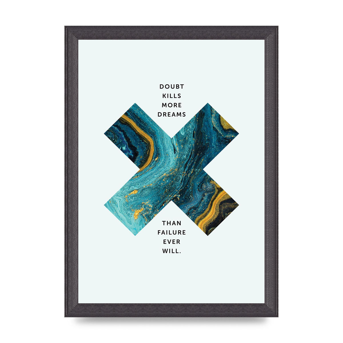 Doubt Kills More Art For The Home - A4 framed
