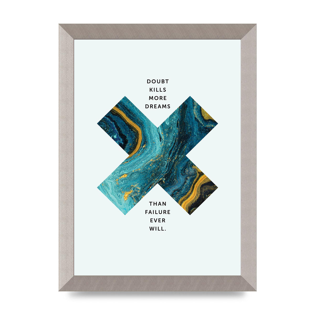 Doubt Kills More Art For The Home - A4 framed