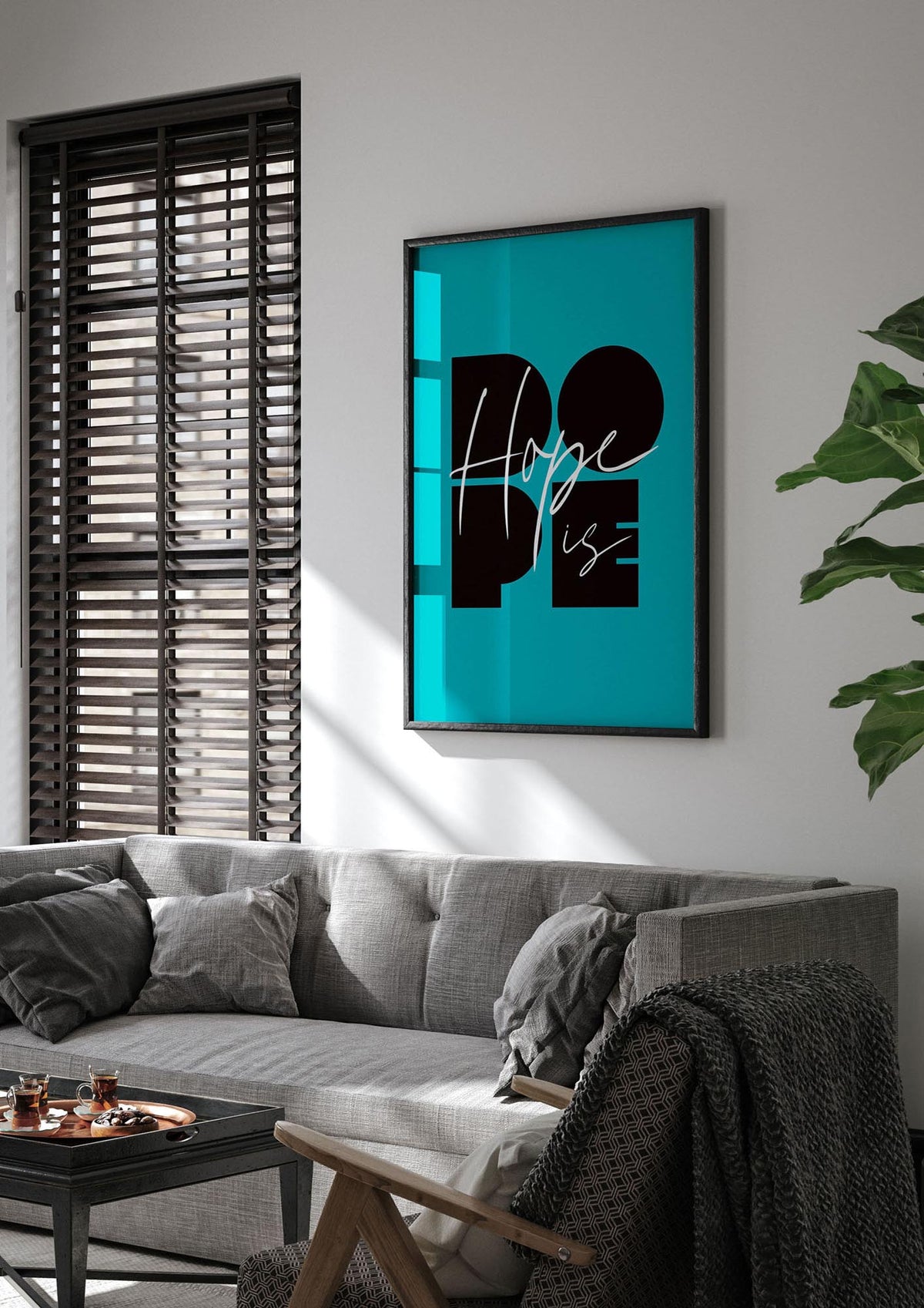 Hope Is Dope" Wall Art - living room 1