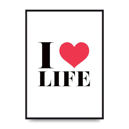 I Heart Life" Art For The Home - A2 framed