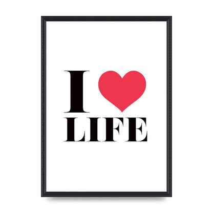 I Heart Life" Art For The Home - A2 framed
