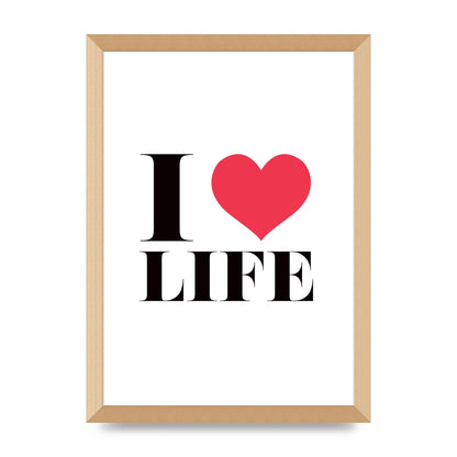 I Heart Life" Art For The Home - A3 framed