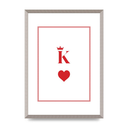 King Of Hearts Art For The Home - A2 framed