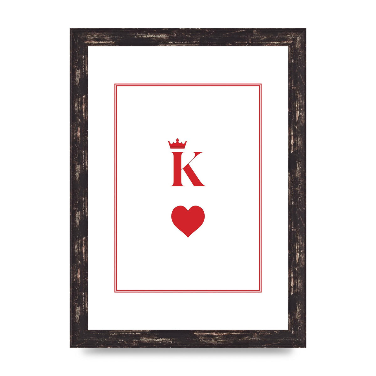 King Of Hearts Art For The Home - A4 framed