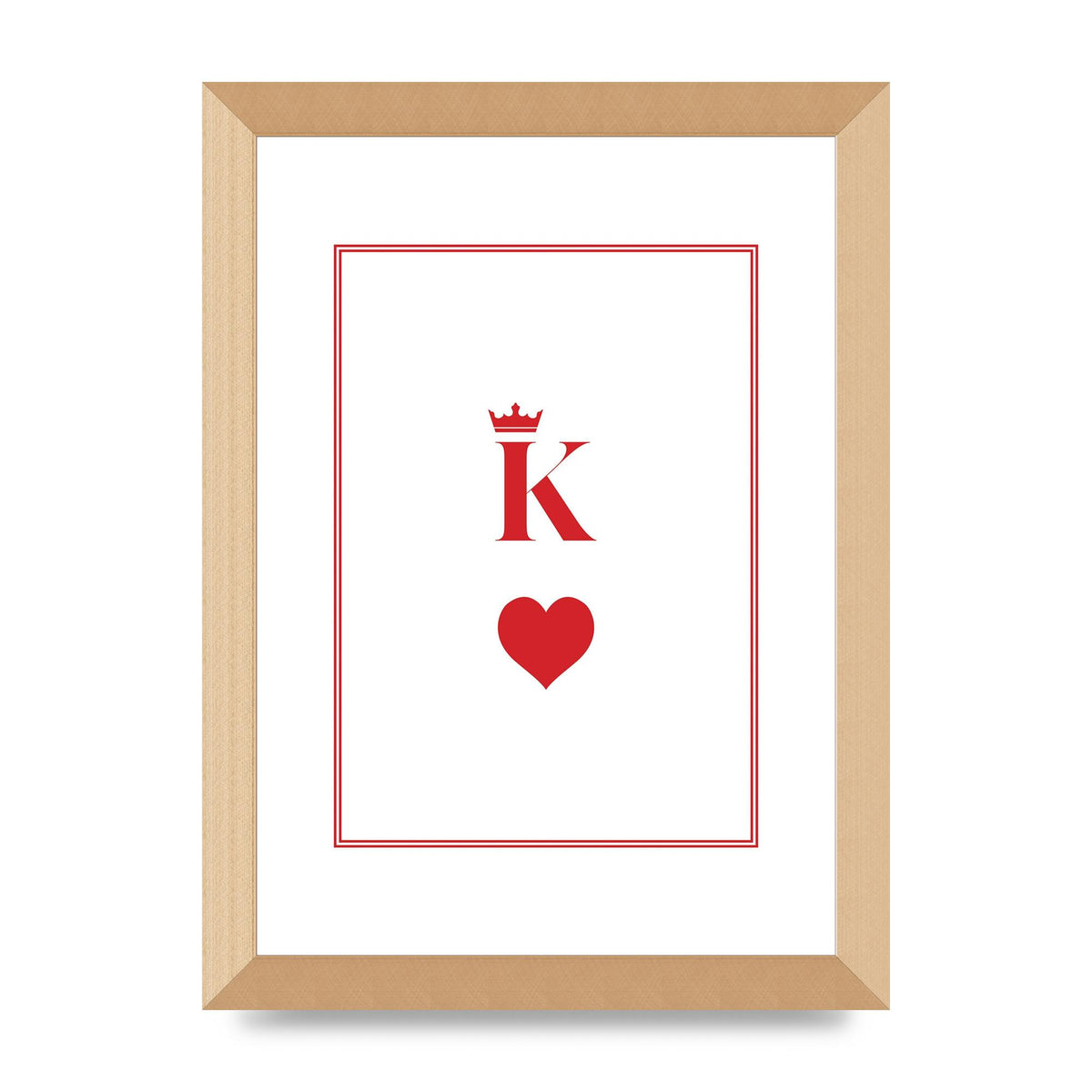 King Of Hearts Art For The Home - A4 framed