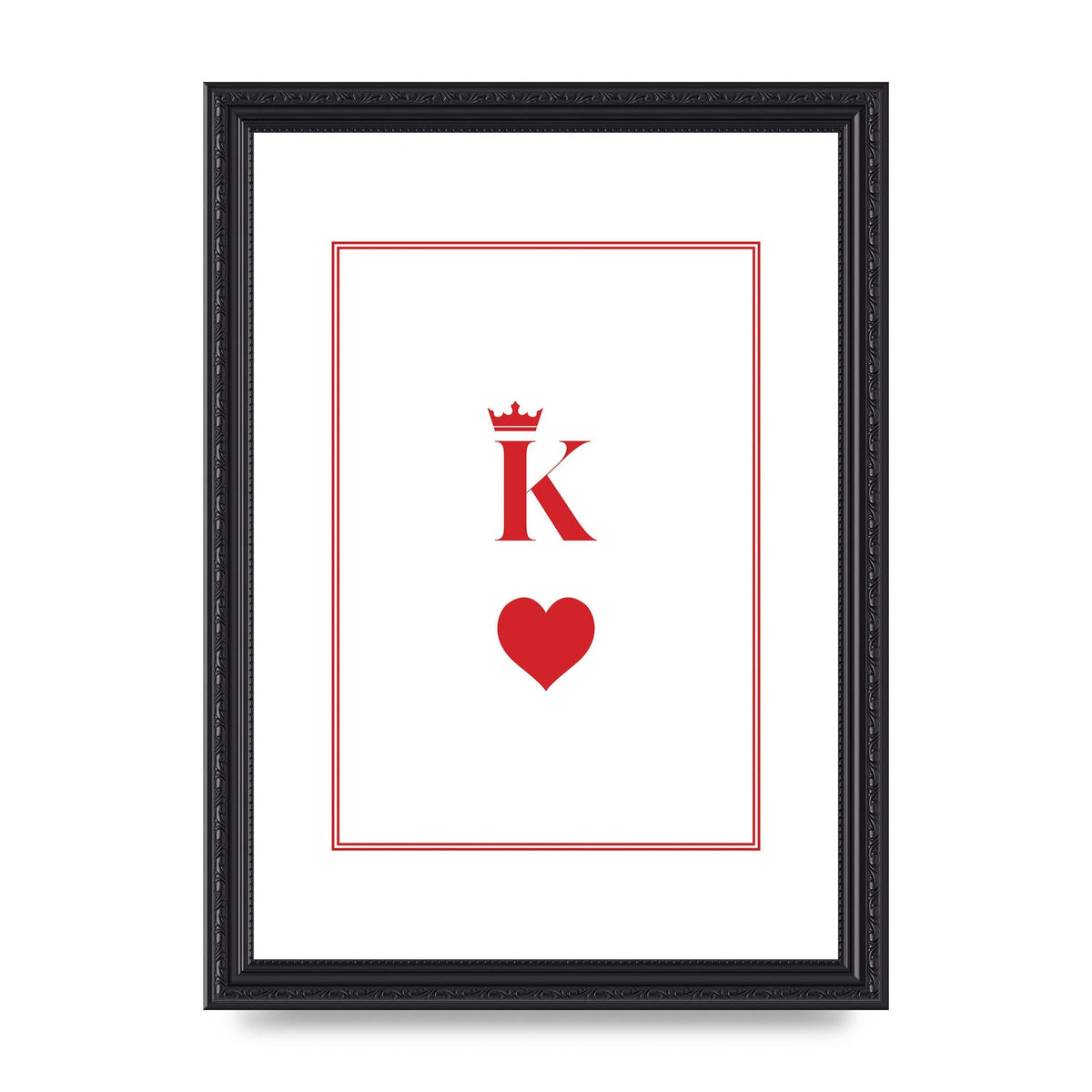 King Of Hearts Art For The Home - A4 framed