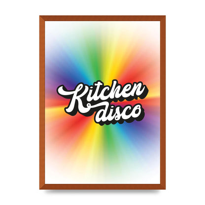 Kitchen Disco 2 Printed Poster - A2 framed