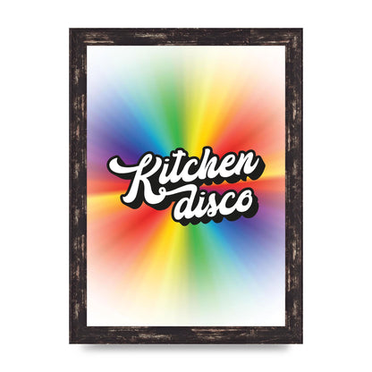 Kitchen Disco 2 Printed Poster - A4 framed