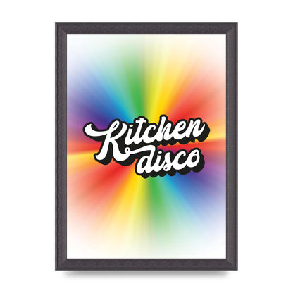 Kitchen Disco 2 Printed Poster - A4 framed