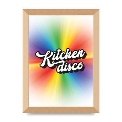 Kitchen Disco 2 Printed Poster - A4 framed
