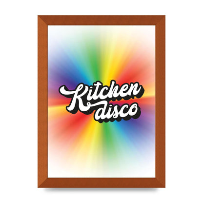 Kitchen Disco 2 Printed Poster - A4 framed