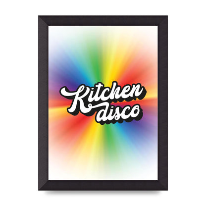 Kitchen Disco 2 Printed Poster - A4 framed