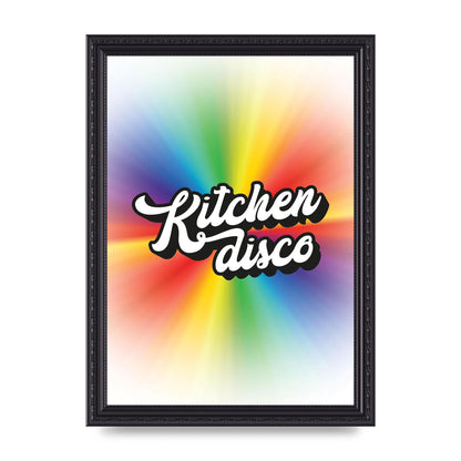 Kitchen Disco 2 Printed Poster - A4 framed
